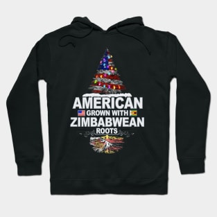 Christmas Tree  American Grown With Zimbabwean Roots - Gift for Zimbabwean From Zimbabwe Hoodie